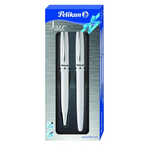 Zestaw Pelikan Jazz Elegance Długopis + Pióro wieczne, Perłowe - 2